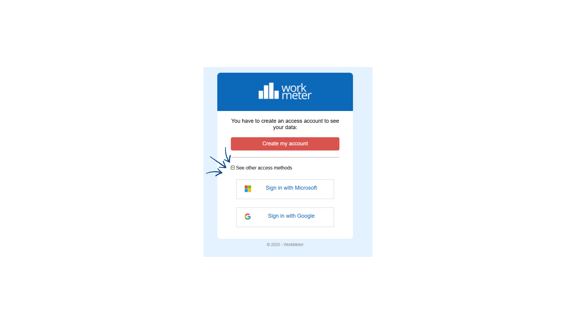 crear mi cuenta otros métodos
